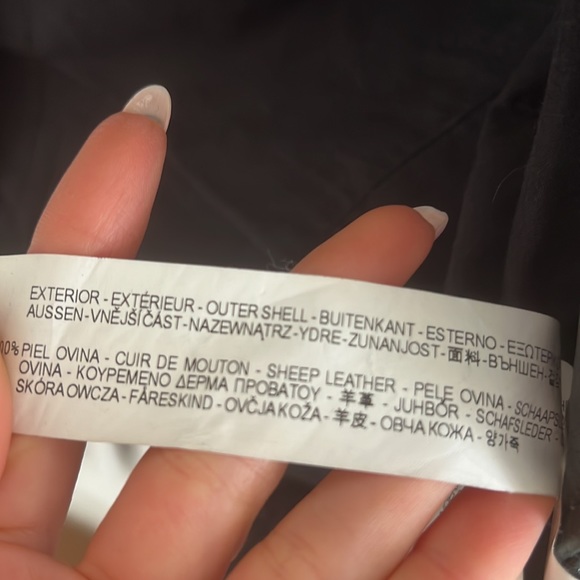 Zara authentic leather cropped jacket Motorcycle fitted moto xs - Picture 7 of 7